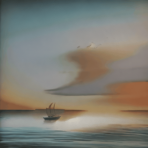 Generated atmospheric stylized boat video