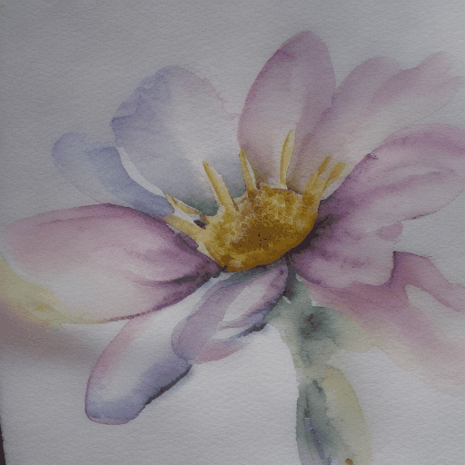 Watercolor flower image used as a style reference